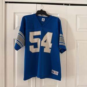 Vintage 90s Logo 7 Chris Spielman Detroit Lions #54 Mesh Jersey XL